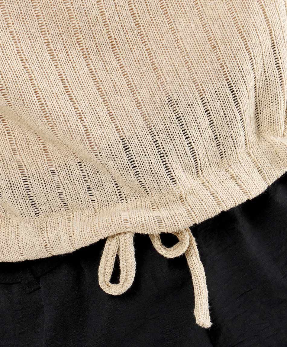 Buzo mujer calado cord&oacute;n