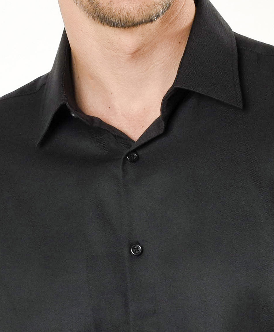 Camisa hombre negra manga larga
