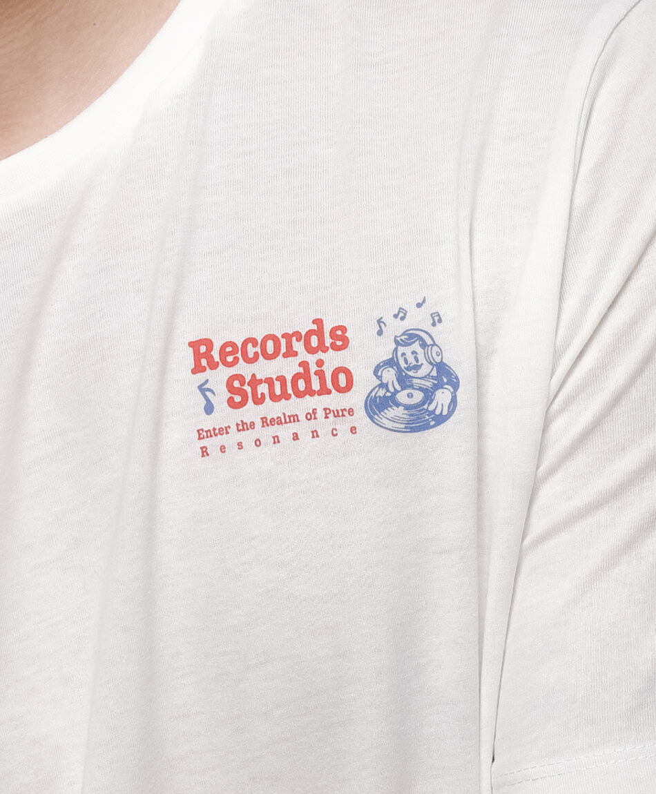 Remera hombre doble estampado estudio