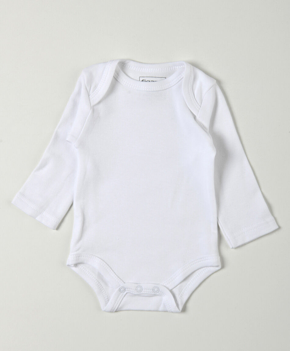 Pack 2 bodies beb&eacute; blancos manga larga