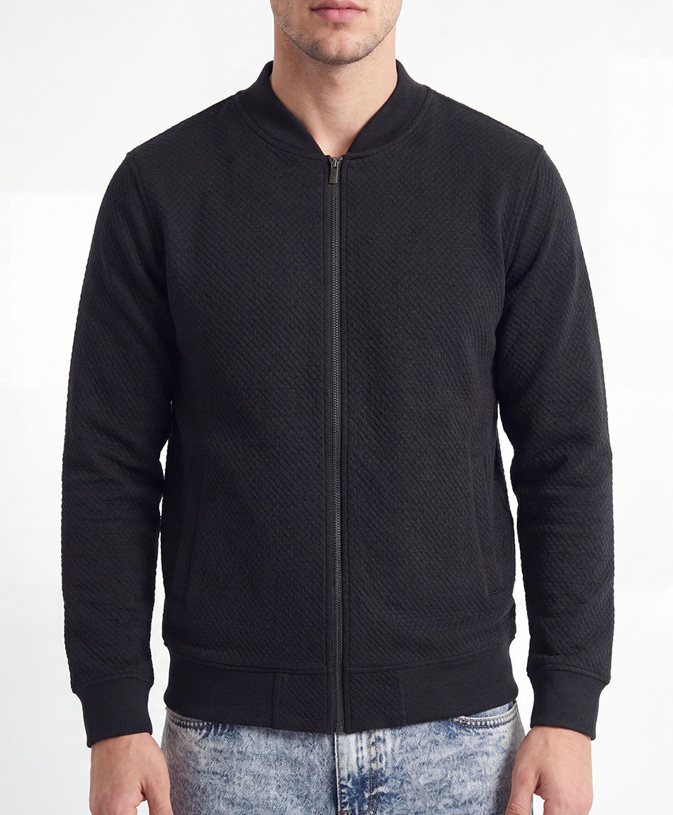Campera hombre bomber negra