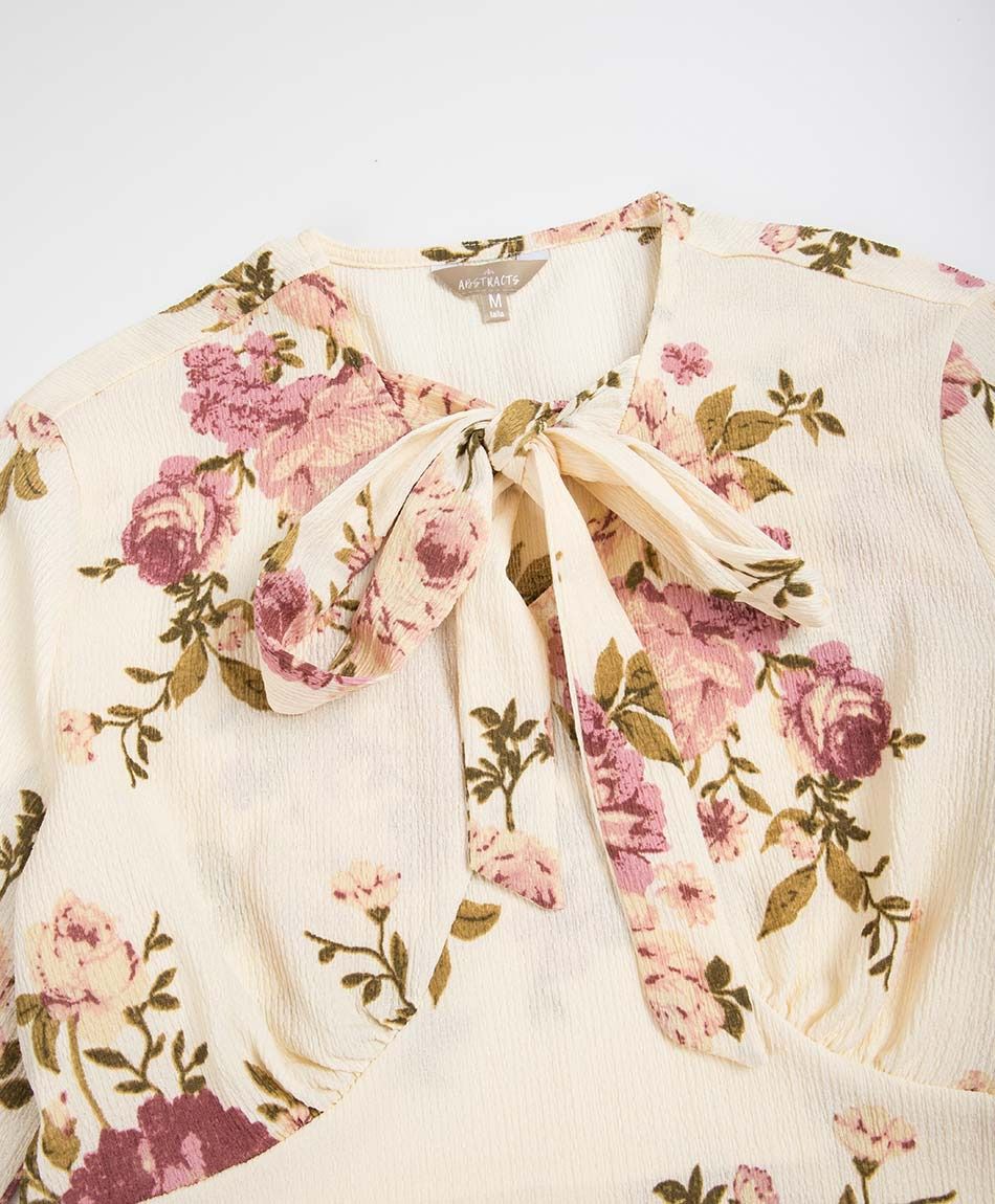 Remera mujer estampado floreado