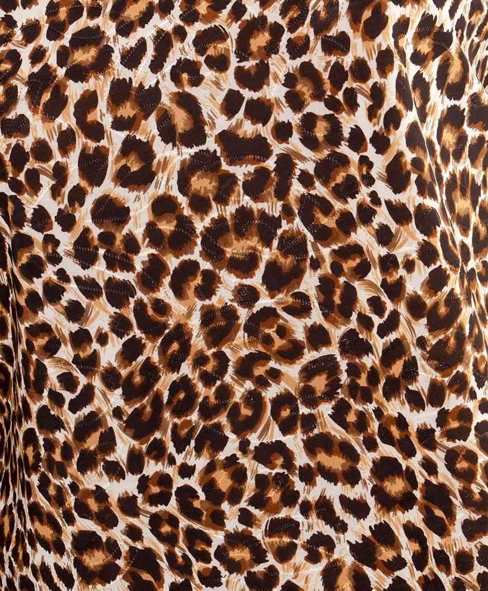 Remera mujer animal print brown