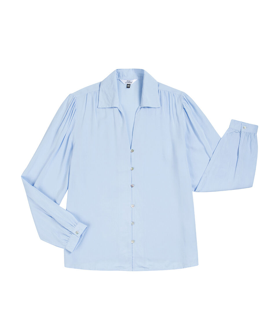 Blusa mujer camisera lisa