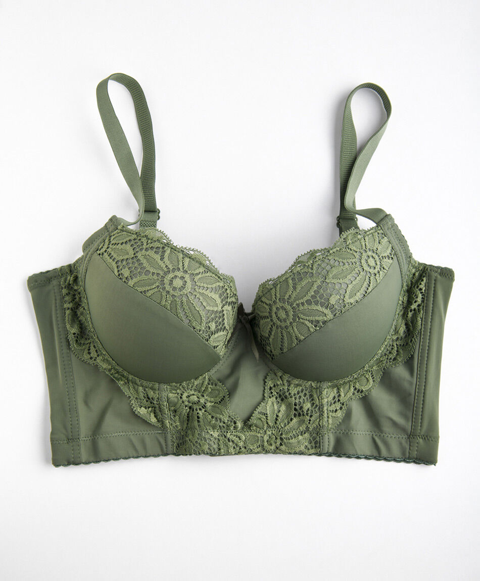 Corpi&ntilde;o mujer push up encajes corset