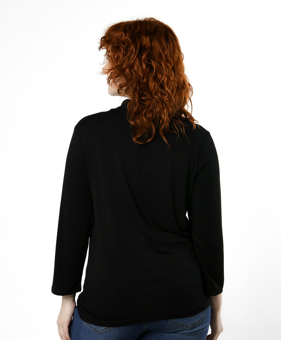 Remera mujer lisa cuello alto