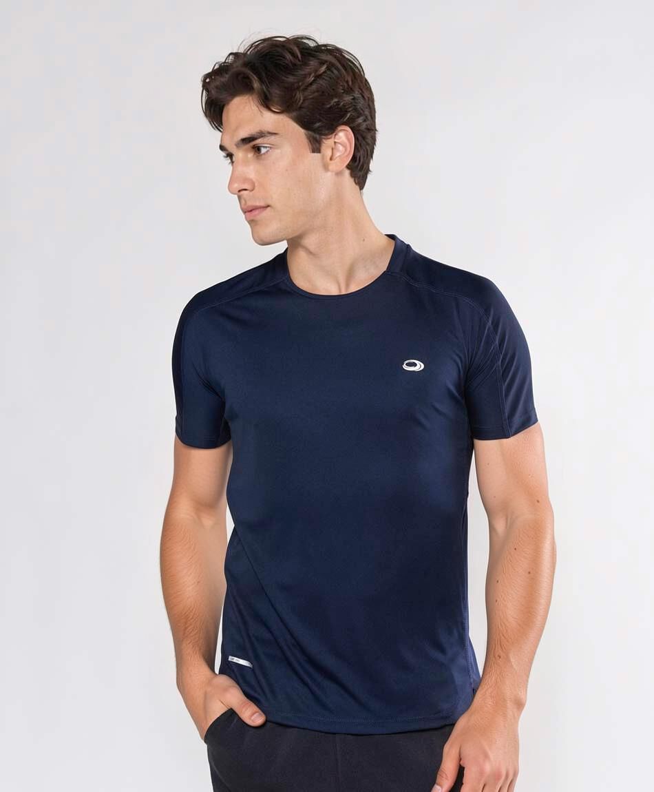 Polera deportiva hombre running lisa