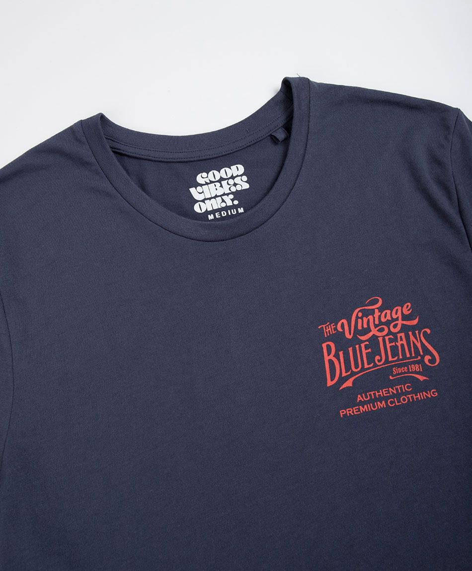 Remera hombre estampado blue jeans