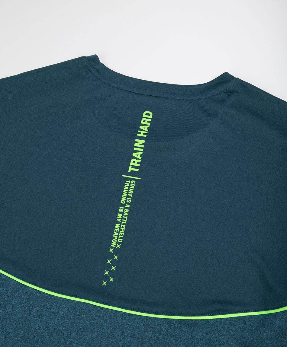 Remera deportiva hombre melange turquesa