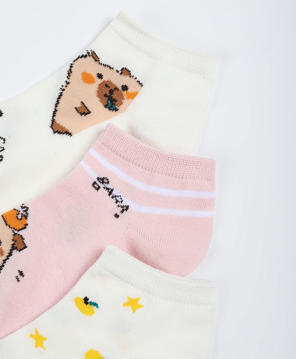 Pack 3 calcetines ni&ntilde;a colores