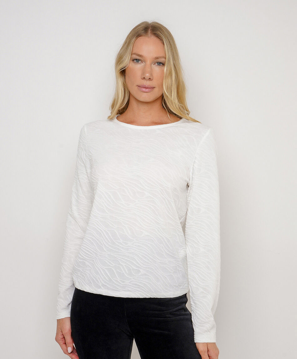 Polera mujer textura cebra