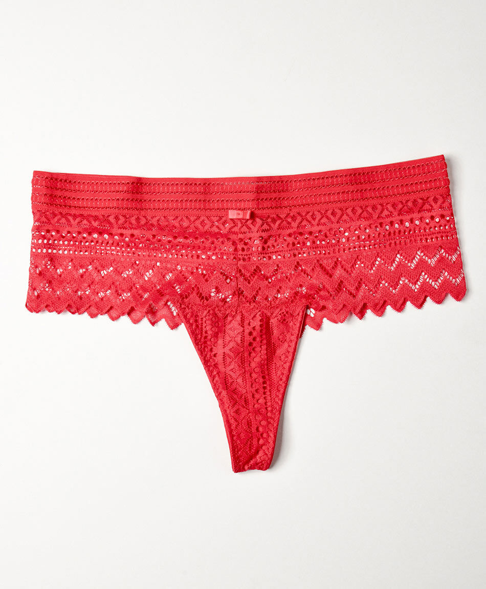 Pantaleta mujer encaje zig zag