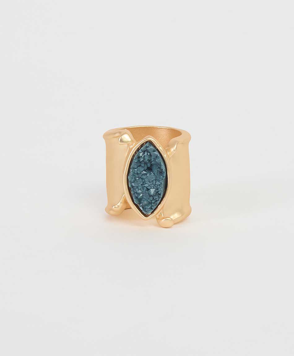 Anillo mujer piedra verde