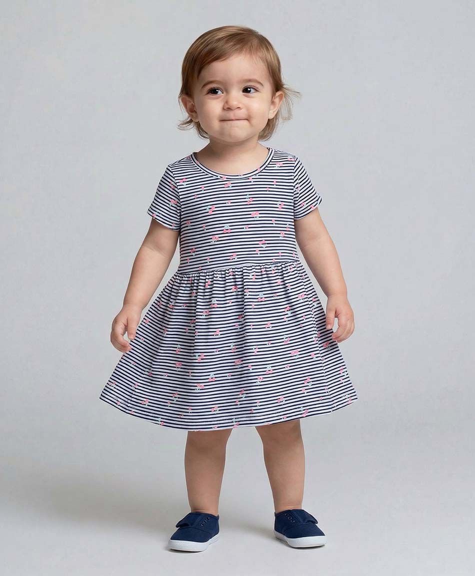 Vestido beb&eacute; l&iacute;neas