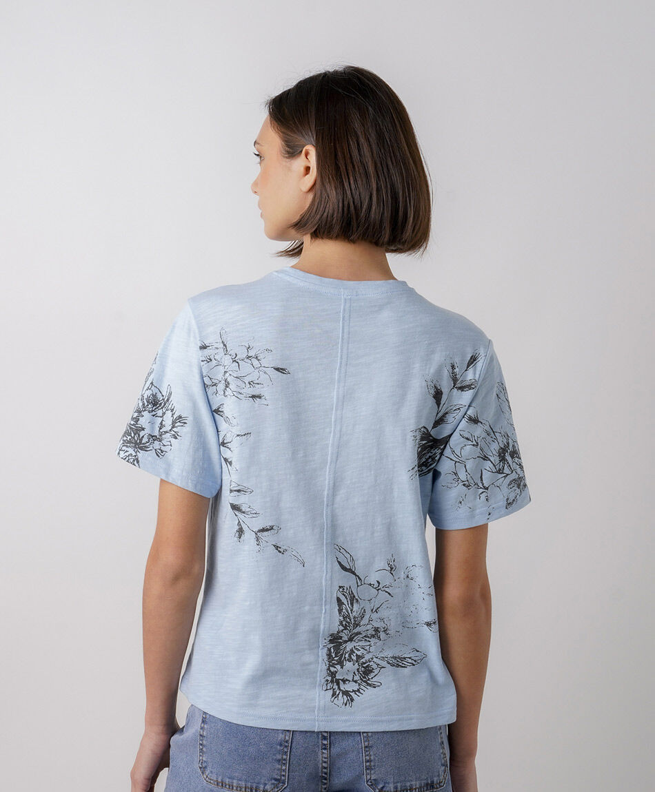 Remera mujer print p&aacute;jaro
