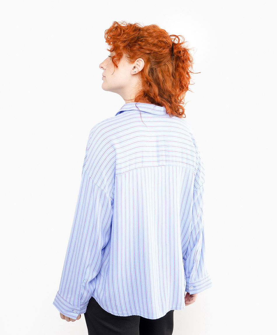 Camisa mujer l&iacute;neas blue