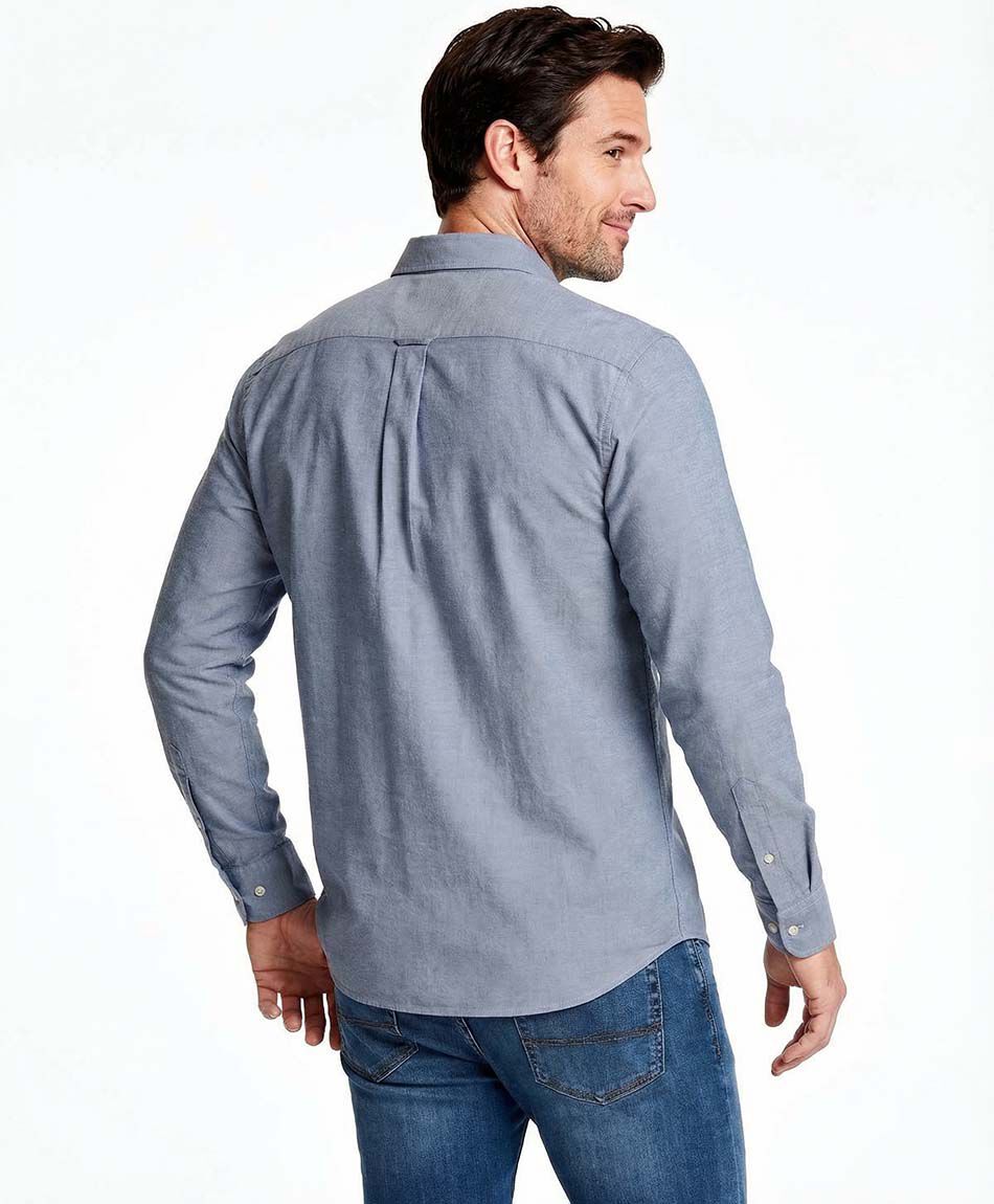 Camisa hombre manga larga gris