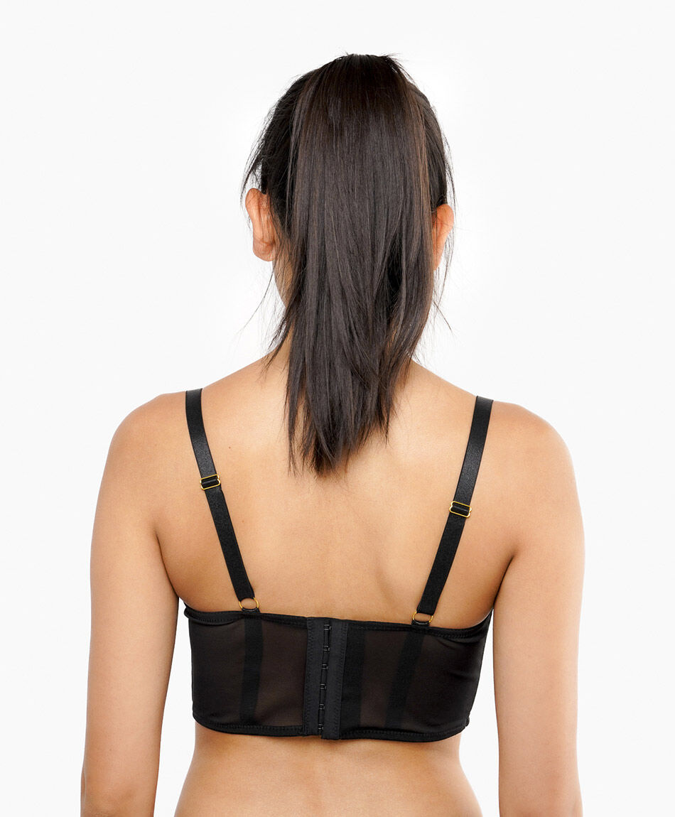 Corset mujer bordado floreado