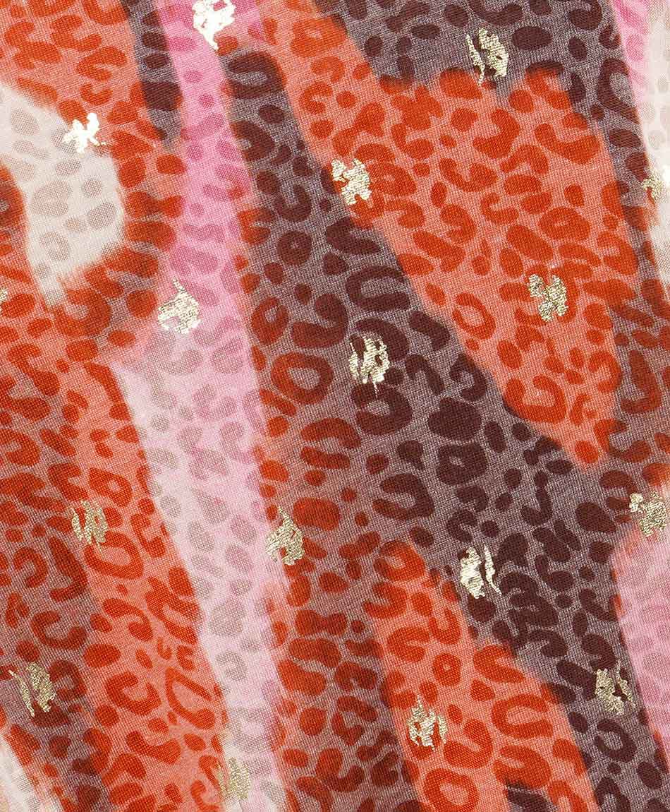 Remera mujer bicolor lentejuelas