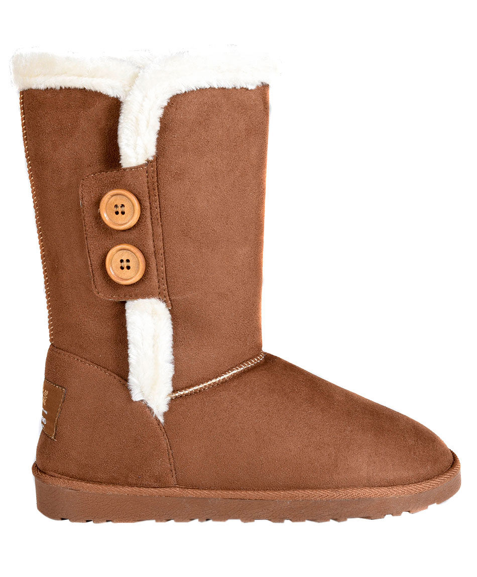Bota piel botones