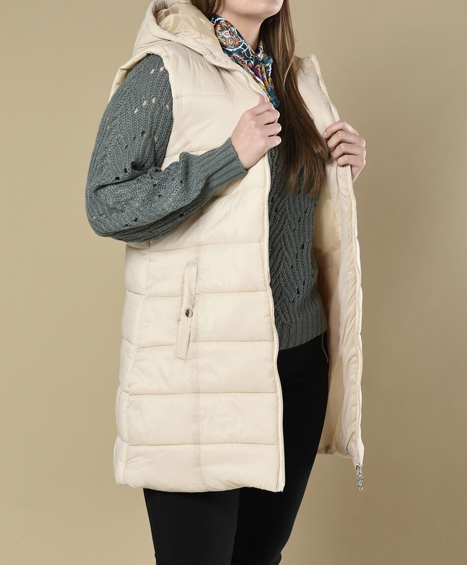 Parka larga sin mangas