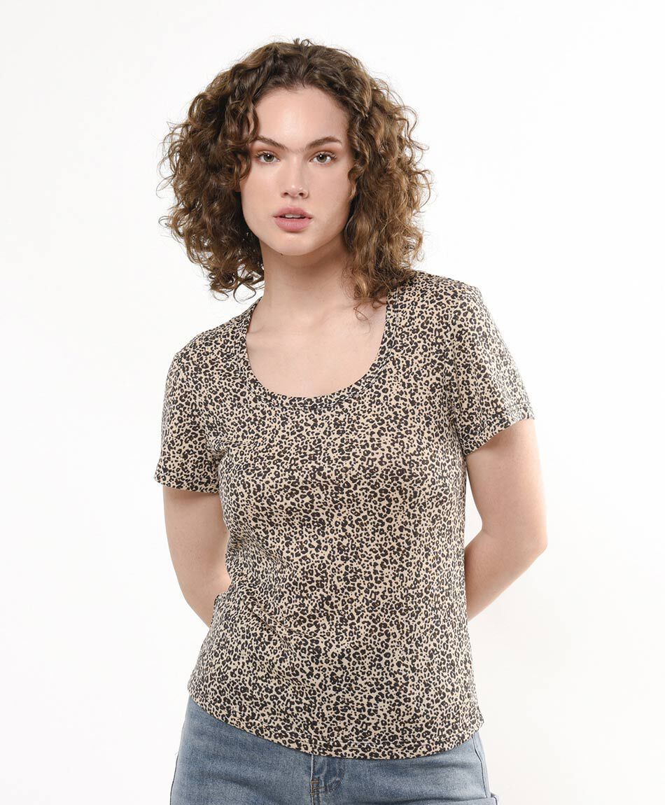 Remera mujer animal print