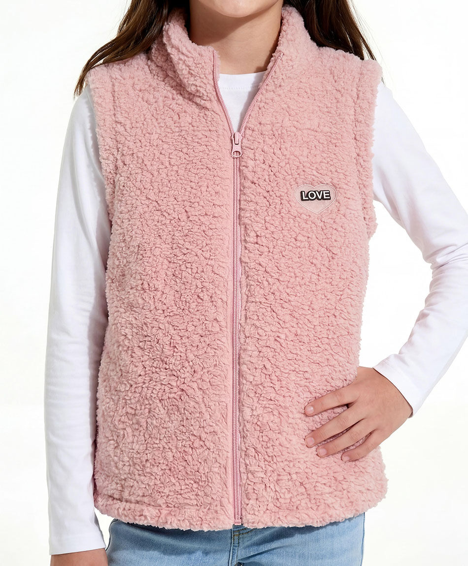Buzo ni&ntilde;a dise&ntilde;o vest pink