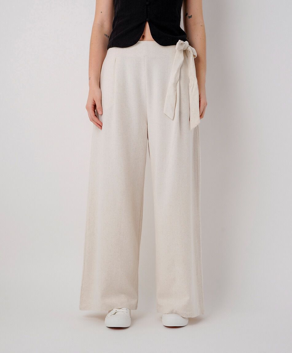 Pantal&oacute;n mujer lino lazo
