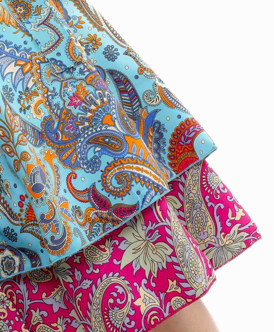 Pollera mujer mini mix print