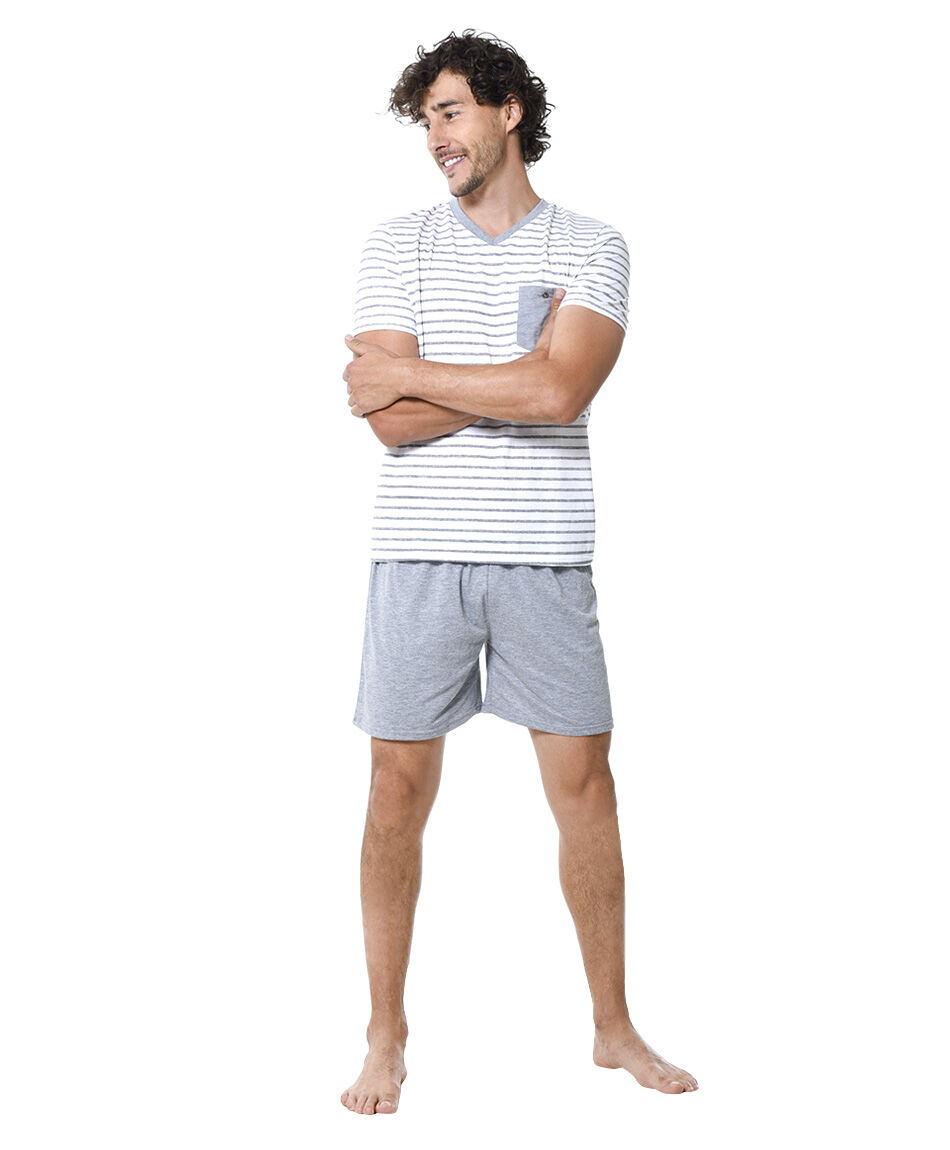 Pijama corto estampado