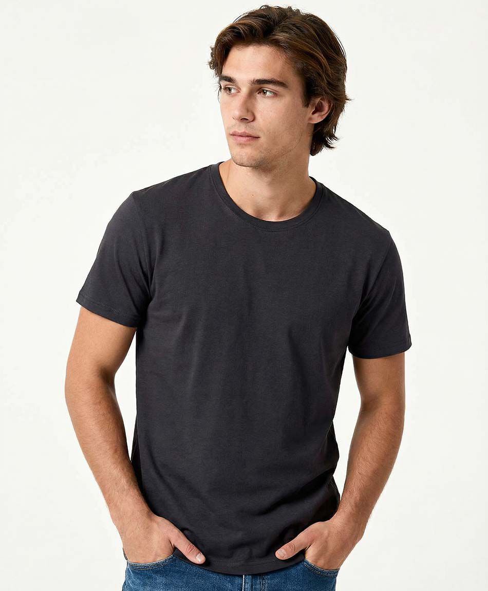 Remera hombre lisa manga corta