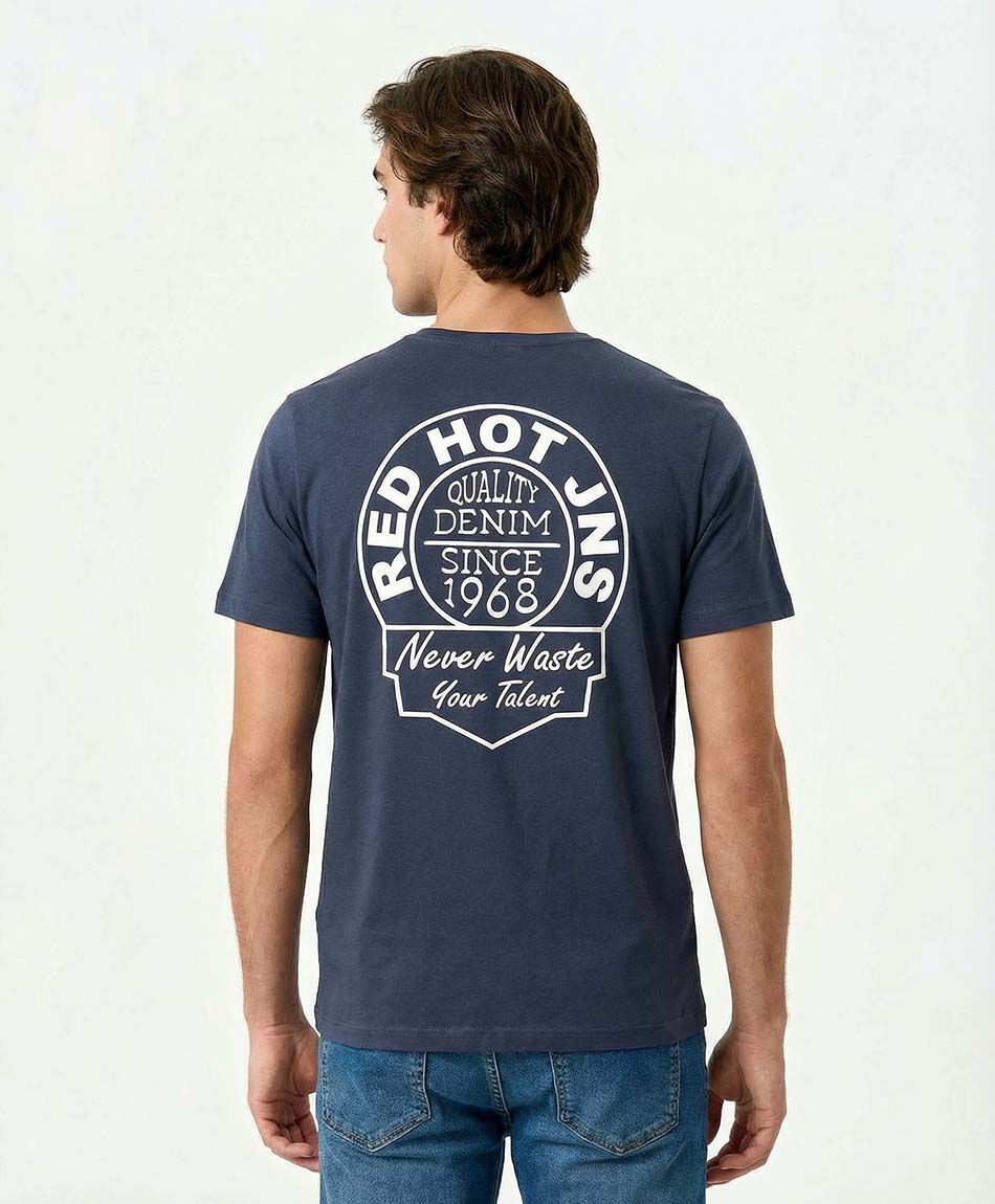 Remera hombre estampado blue 1968