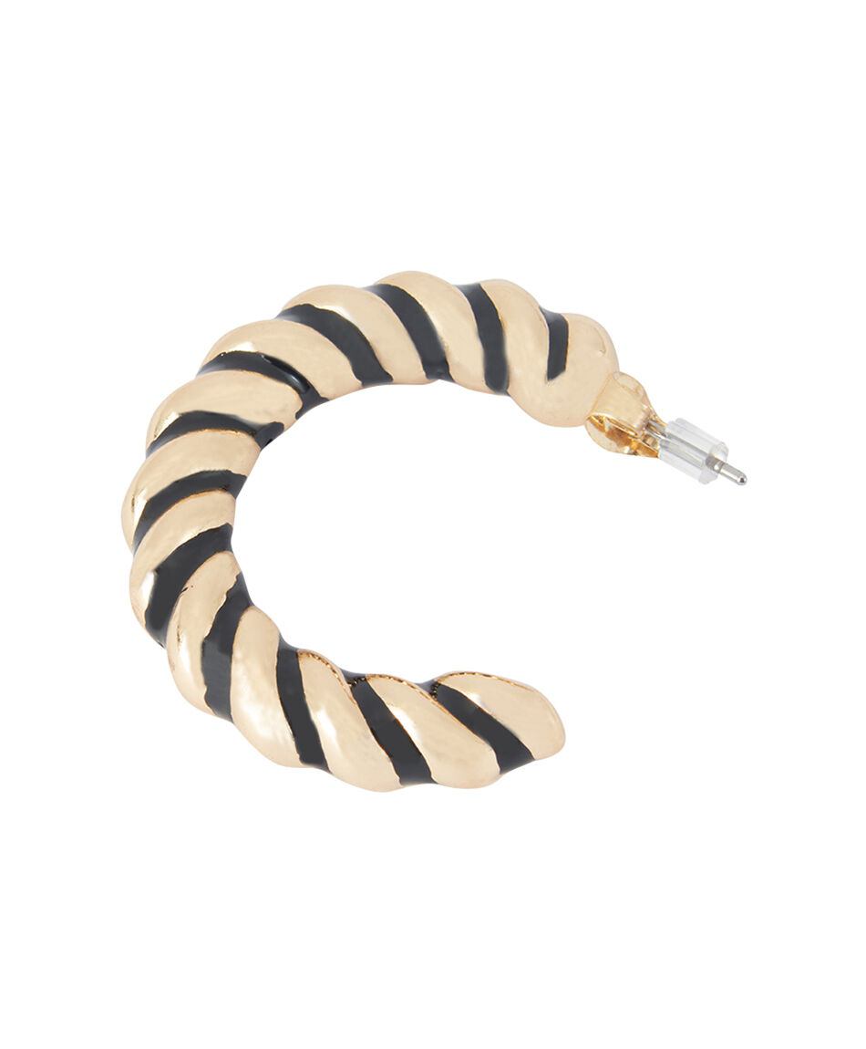 Aros mujer semi argolla bicolor