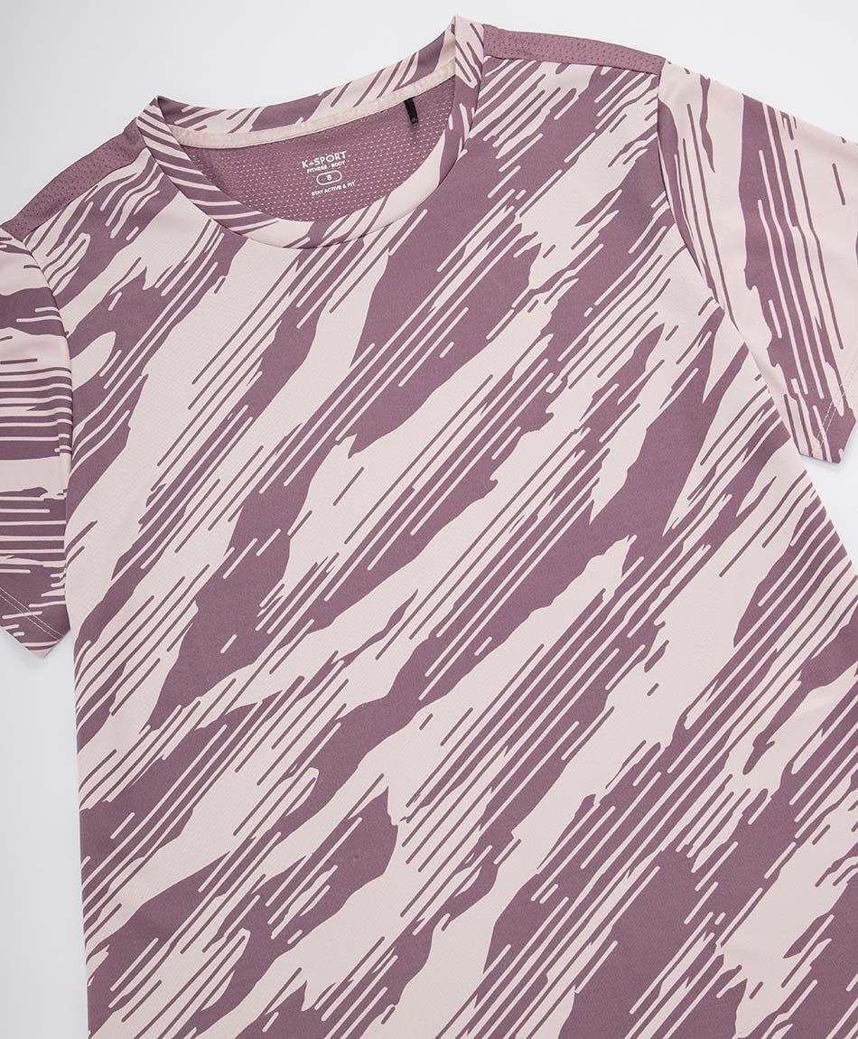 Remera deportiva mujer constrate morado