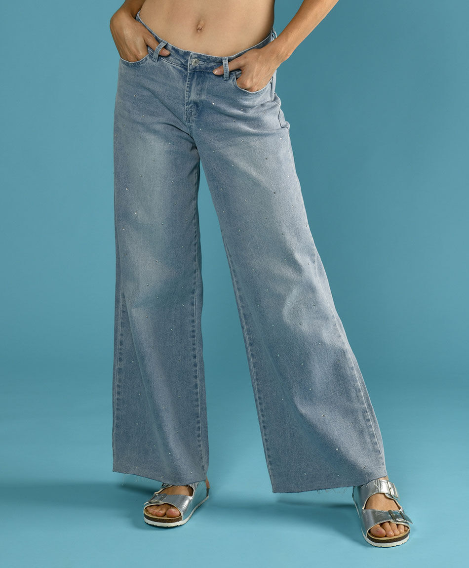 Jeans bordado piedras