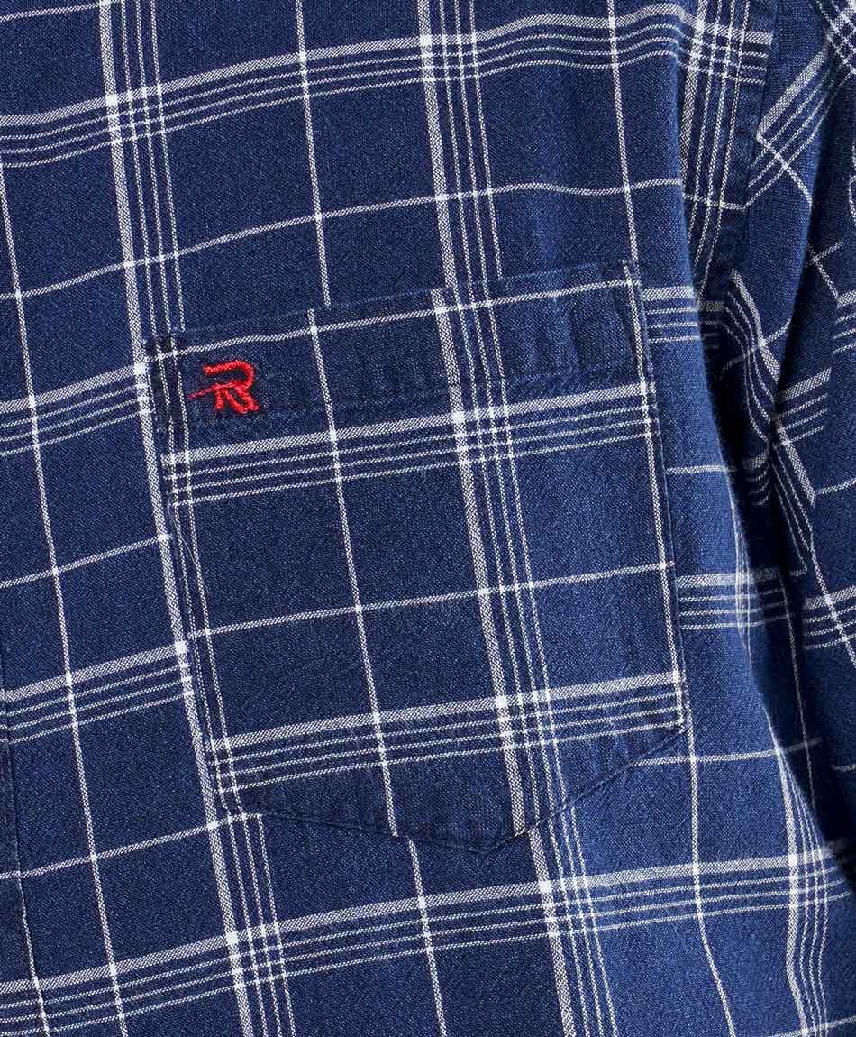 Camisa hombre cuadros azul