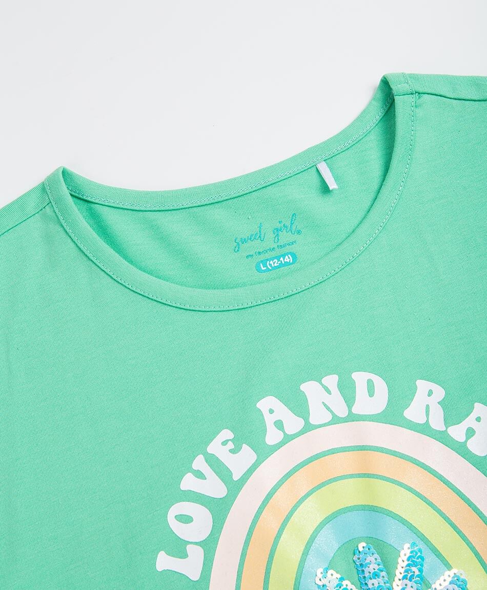 Remera ni&ntilde;a rainbow