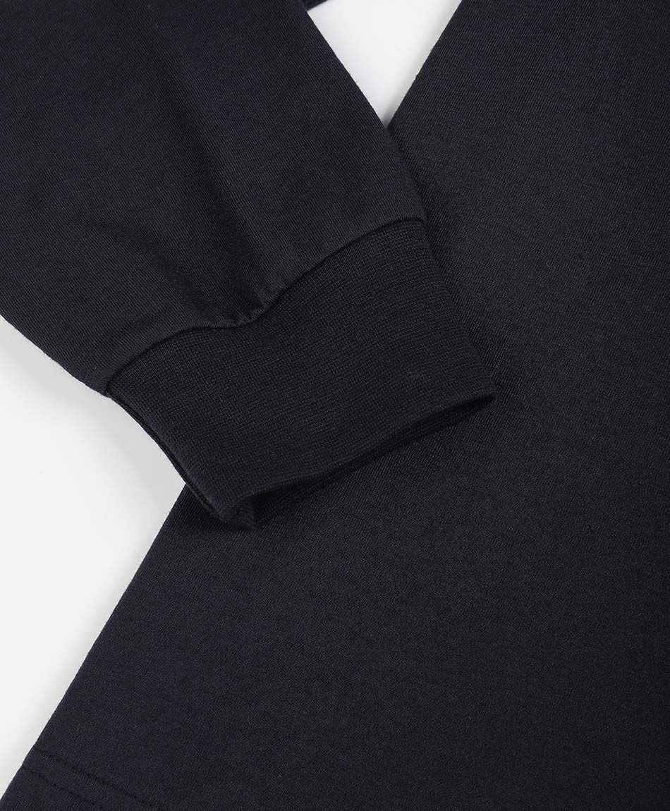 Remera hombre manga larga cuello polo navy