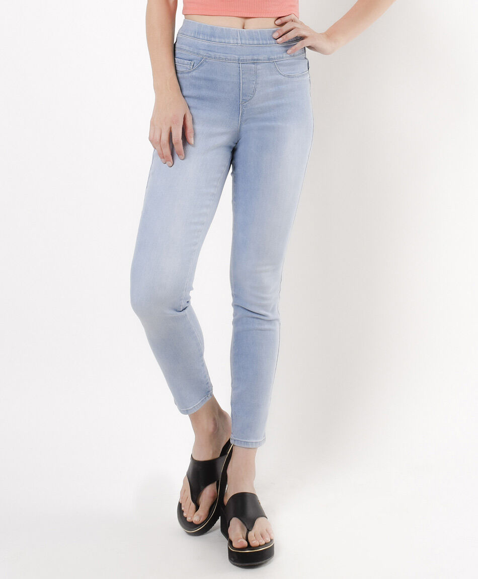 Jeans mujer leggins doble pretina skinny fit