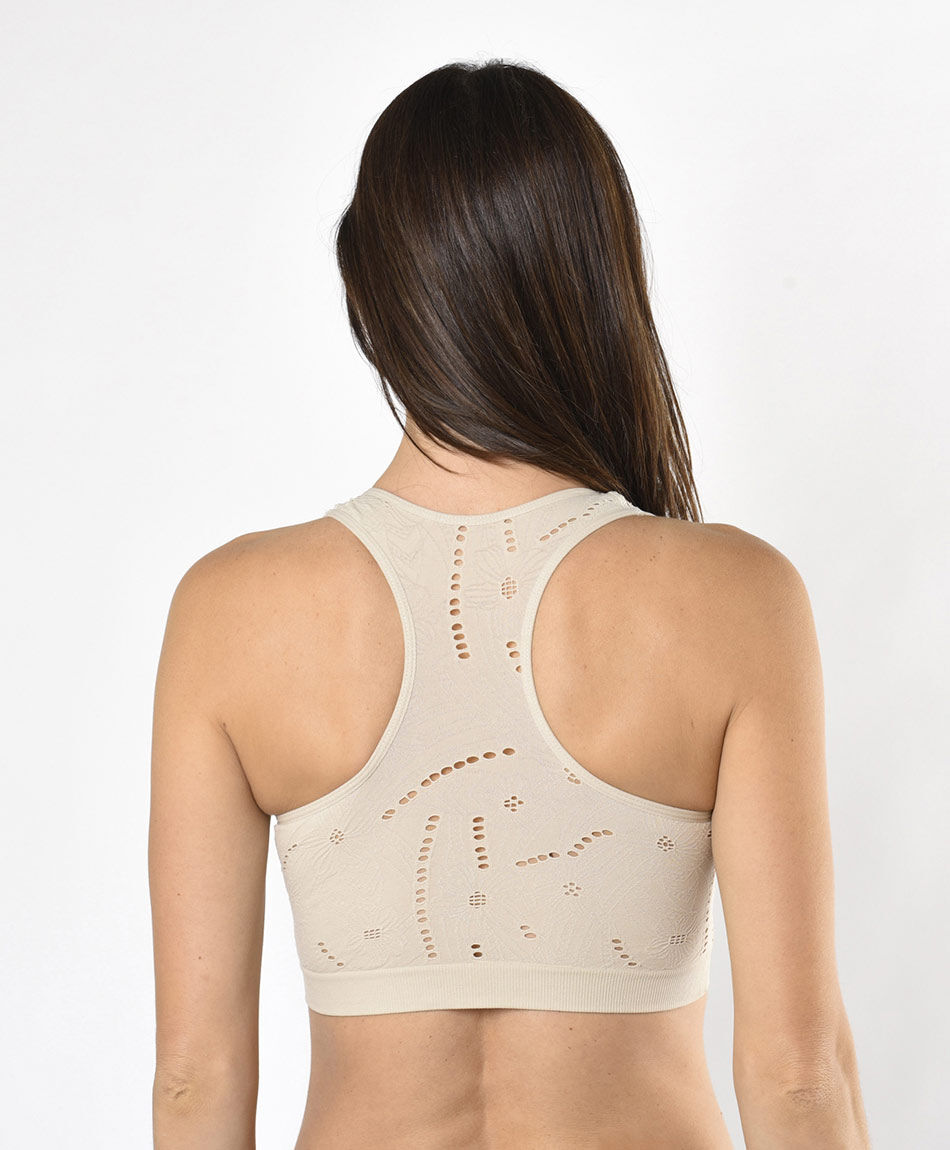 Top mujer seamless calado