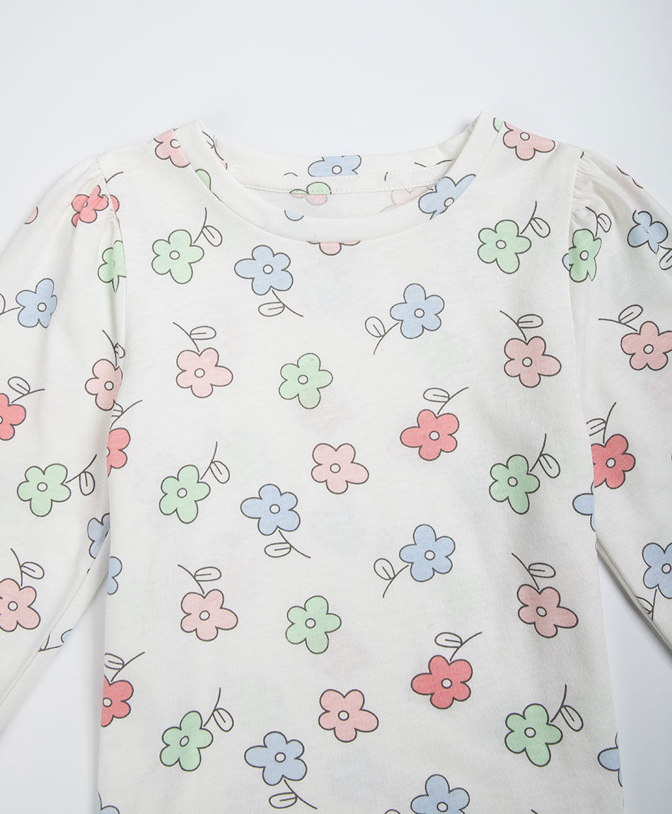 Remera beb&eacute; floreada