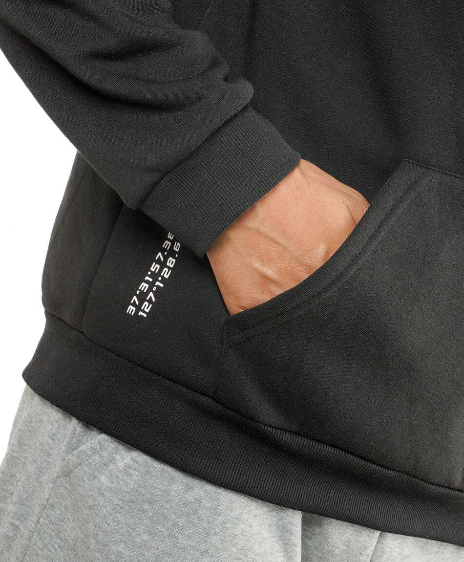 Buzo deportivo hombre liso negro