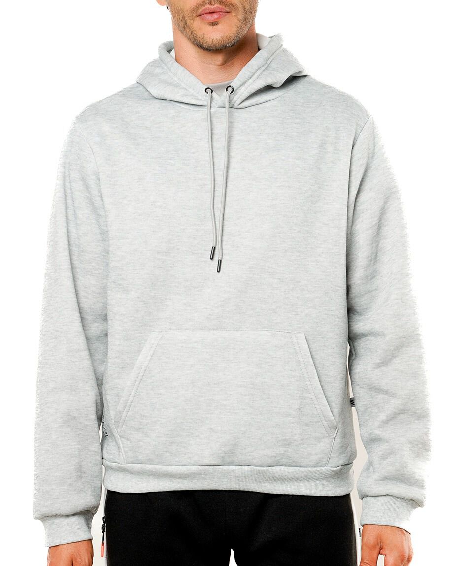 Buzo deportivo hombre liso gris