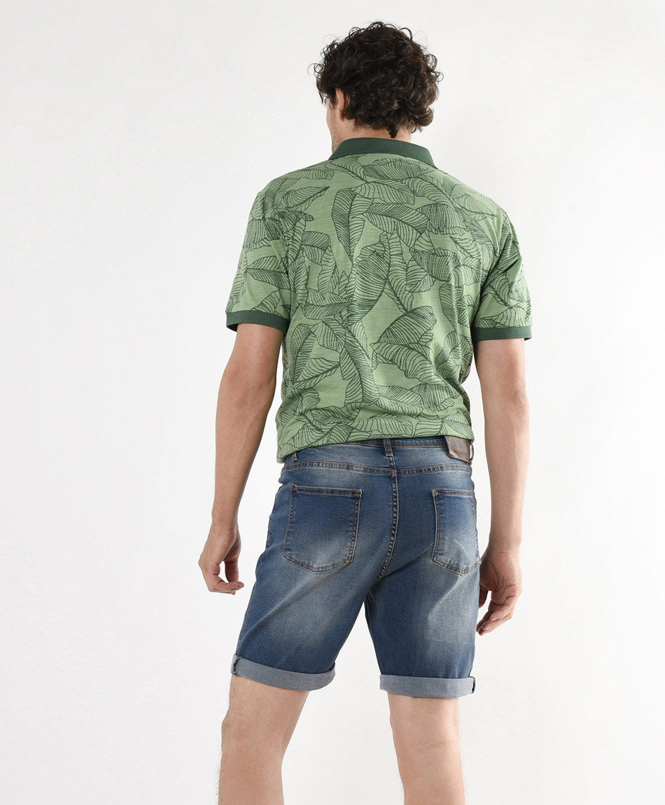Short hombre denim desgastado