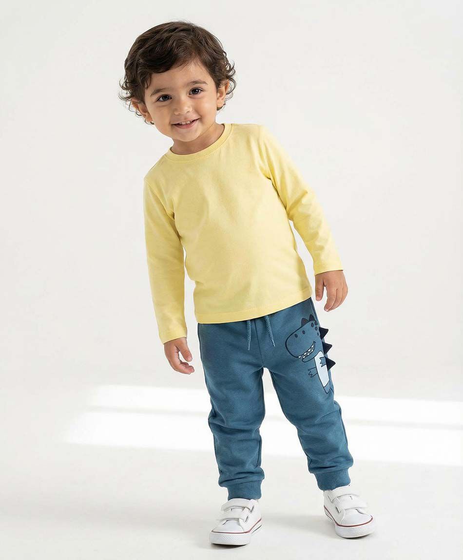 Pantal&oacute;n beb&eacute; buzo dise&ntilde;o dinosaurio