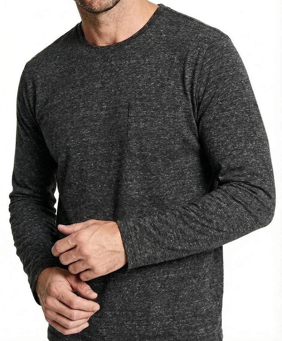 Remera hombre dise&ntilde; gris jaspeado