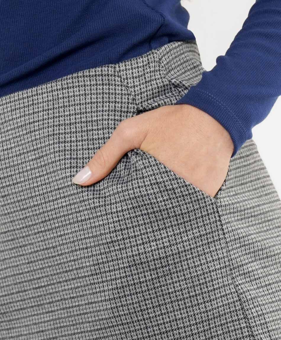 Mini pollera mujer cuadrill&eacute; bolsillos