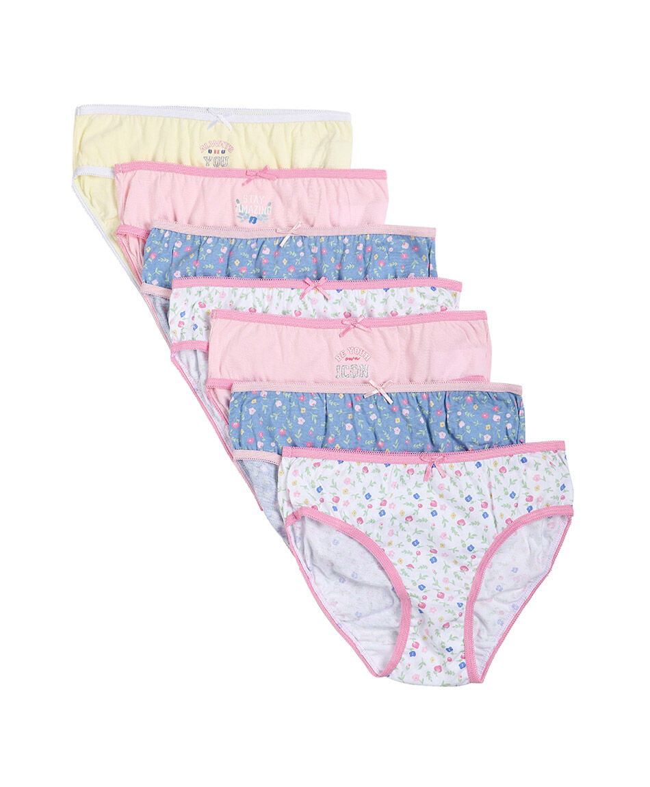 Pack 7 bombachas ni&ntilde;a estampados