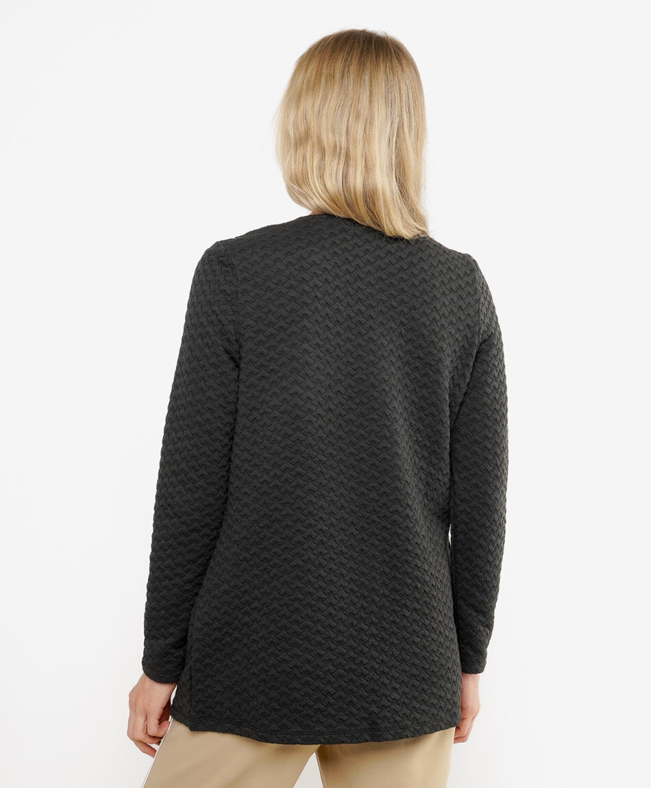Campera mujer texturizada negra