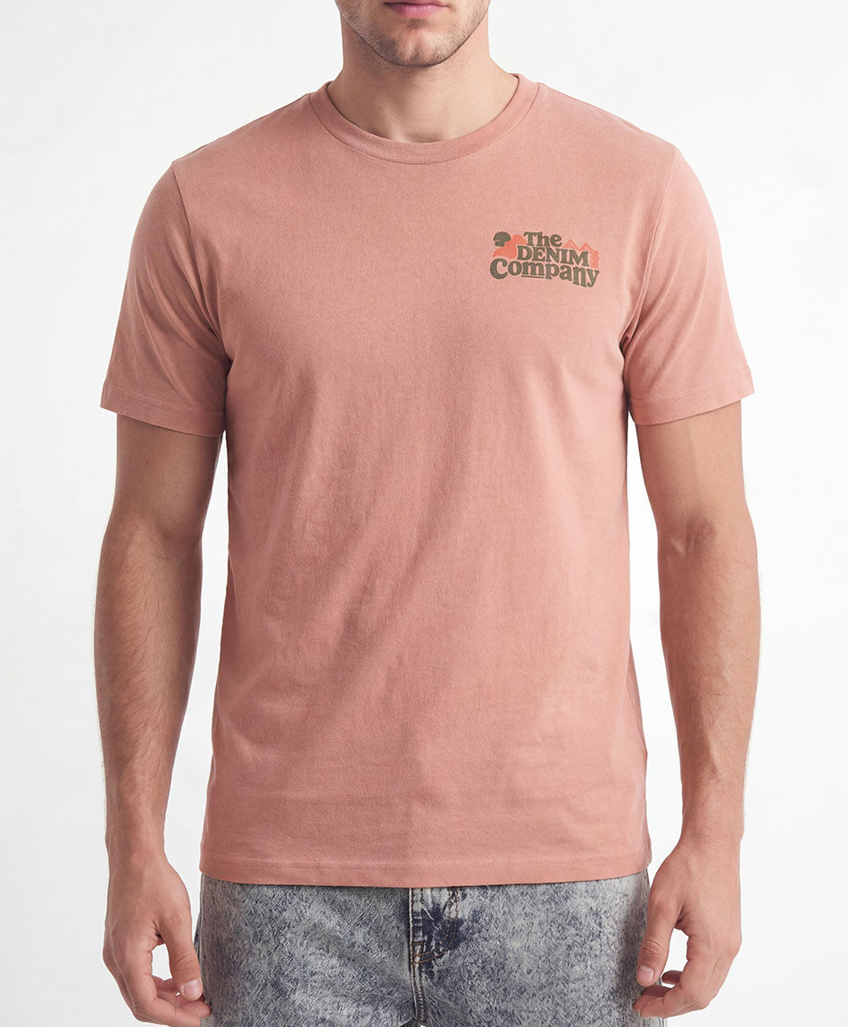 Remera hombre doble estampado denim company